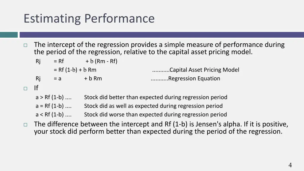 estimating performance