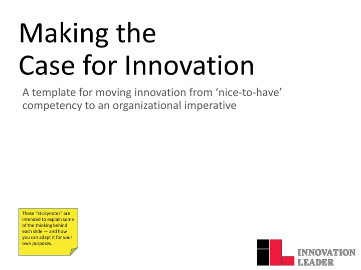 making the case for innovation a template