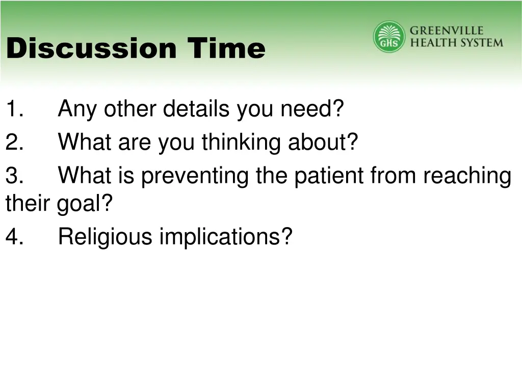 discussion time