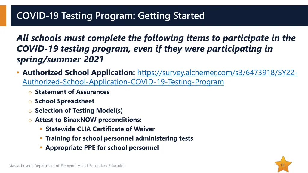 covid 19 testing program getting started