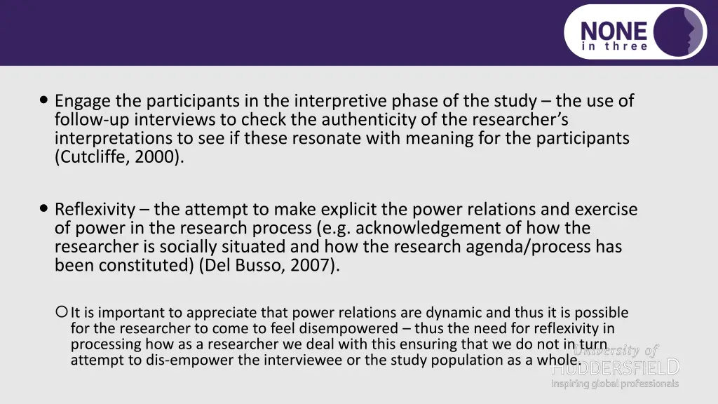 engage the participants in the interpretive phase