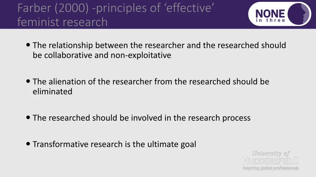 farber 2000 principles of effective feminist