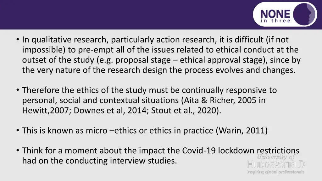 in qualitative research particularly action
