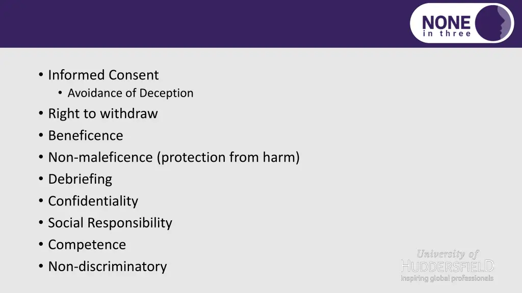 informed consent avoidance of deception right