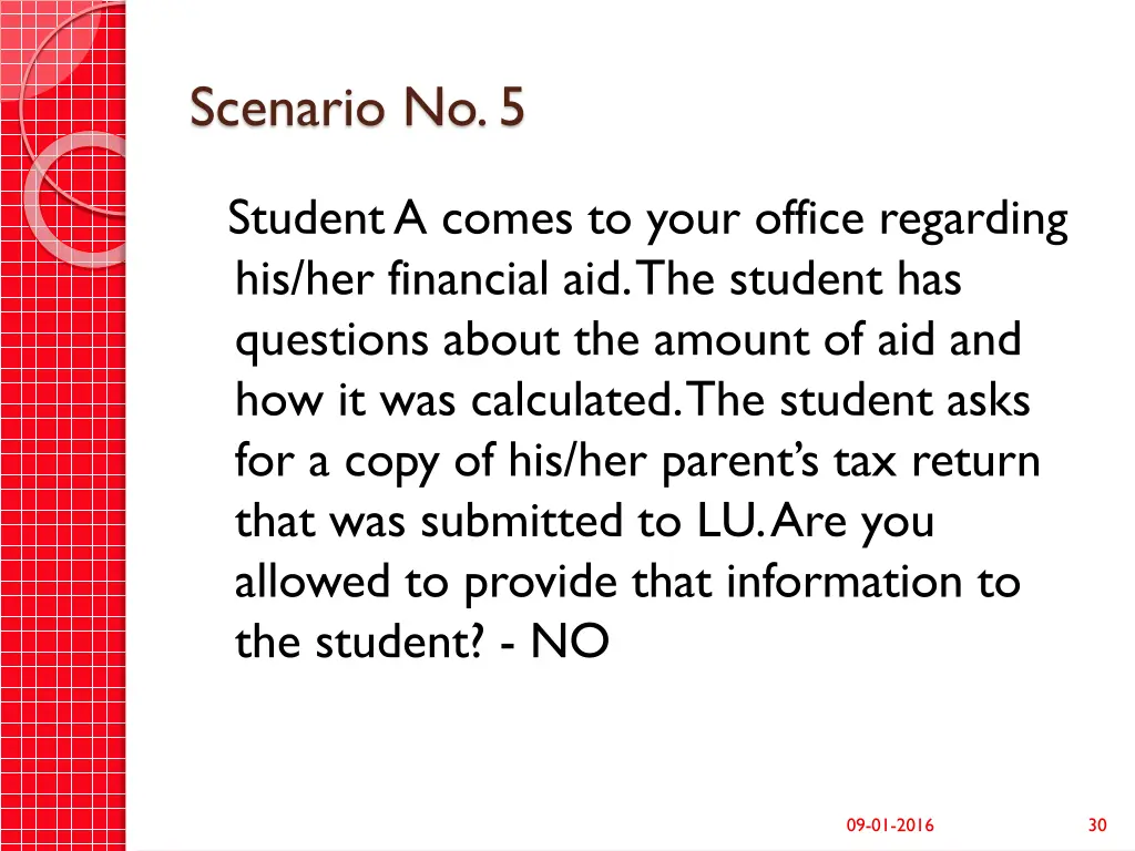 scenario no 5