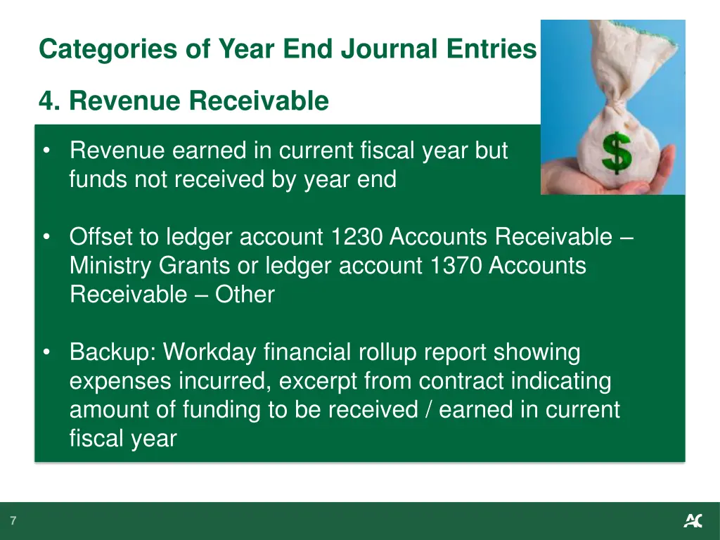 categories of year end journal entries 4
