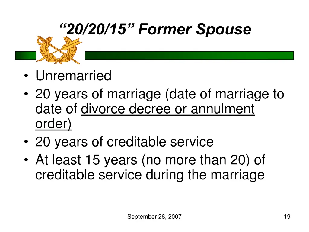 20 20 15 former spouse