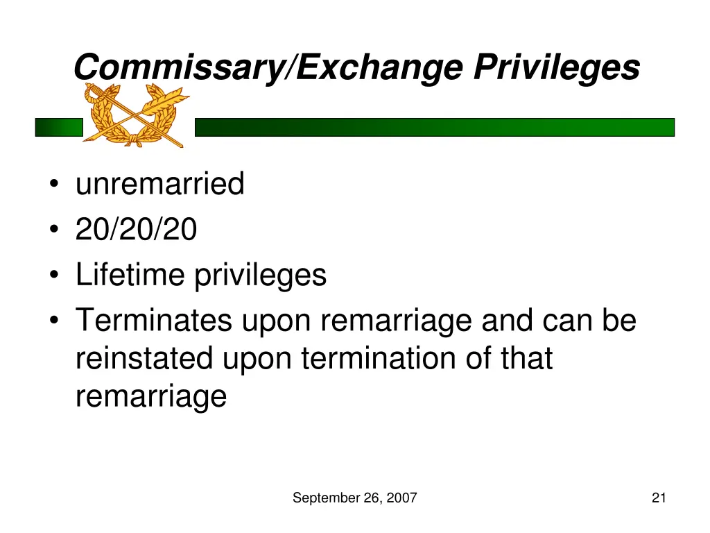 commissary exchange privileges