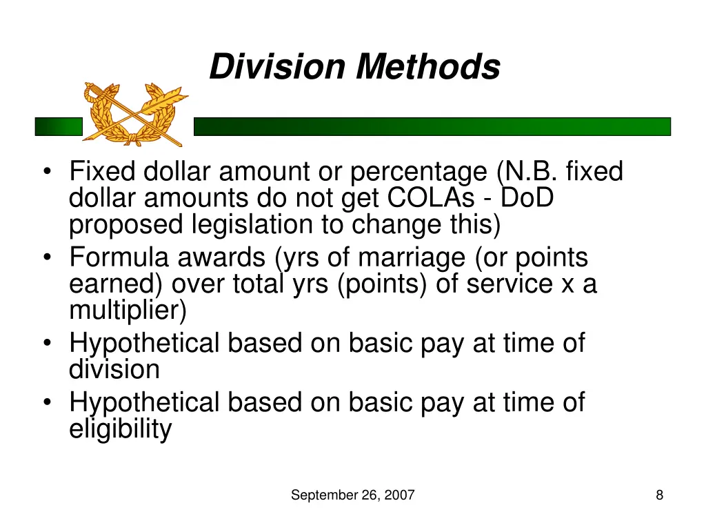 division methods