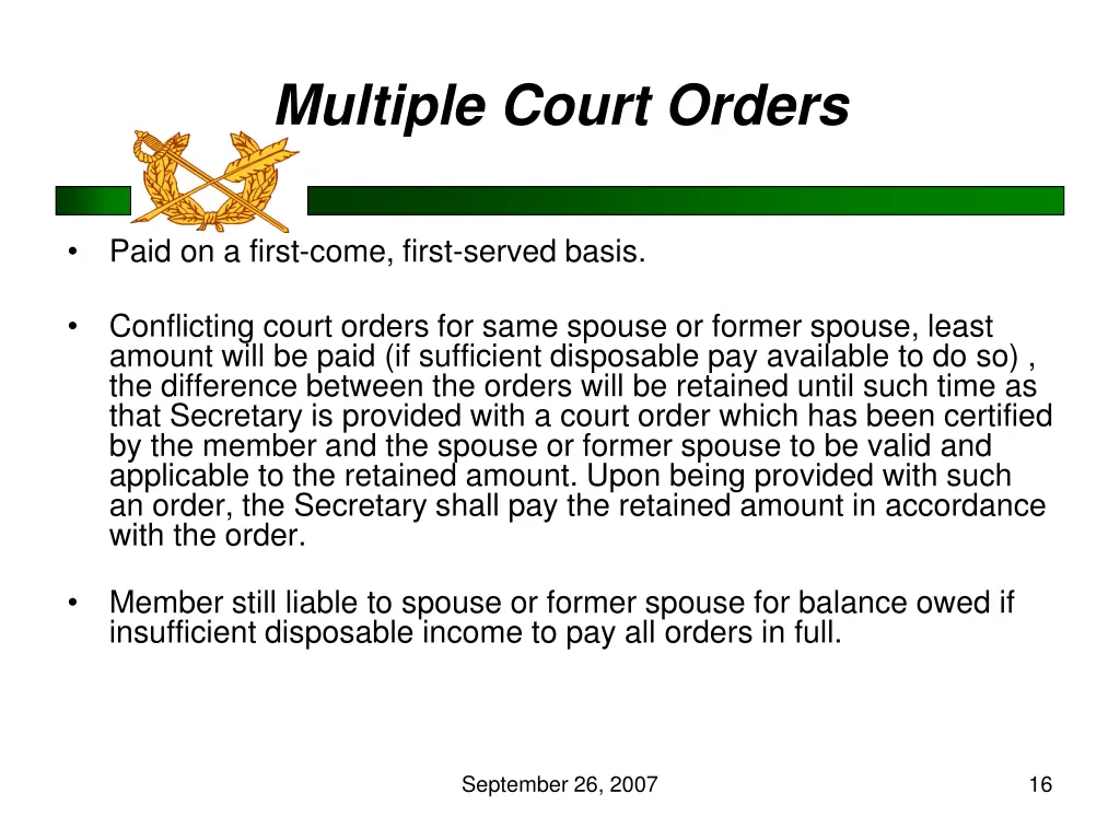 multiple court orders