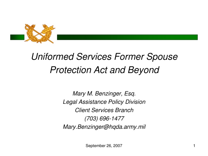 uniformed services former spouse protection