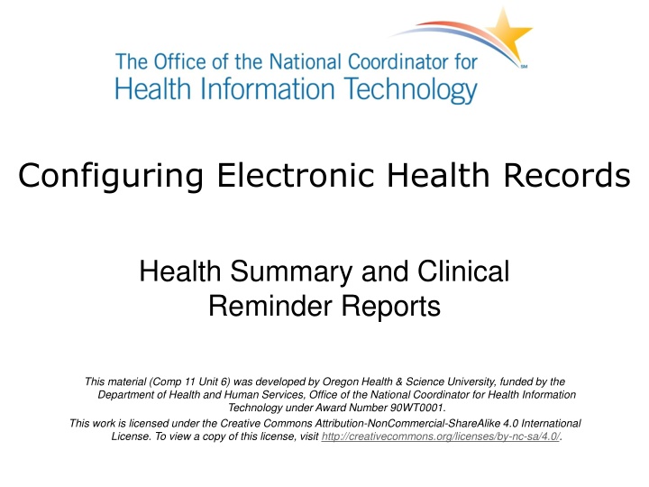 configuring electronic health records