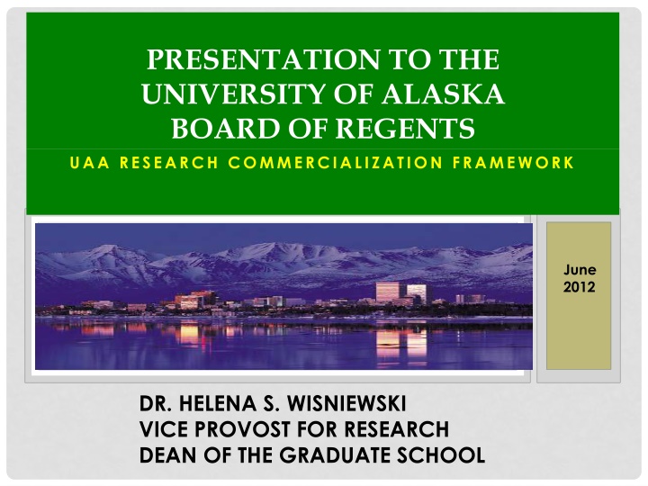 presentation to the university of alaska board