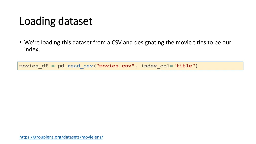 loading dataset loading dataset