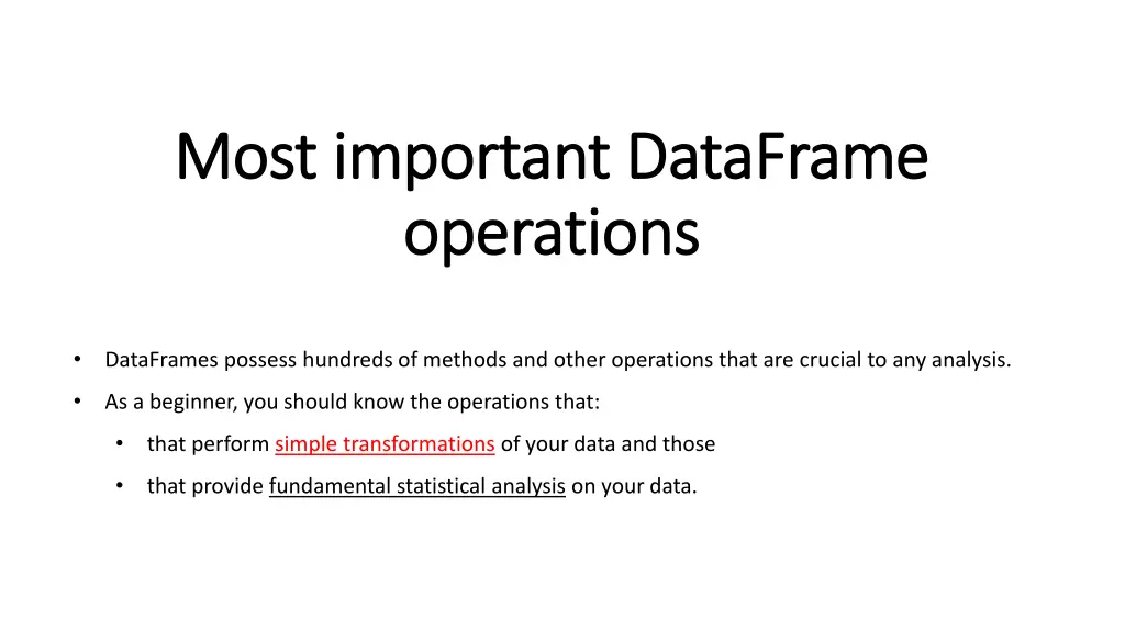 most important most important dataframe