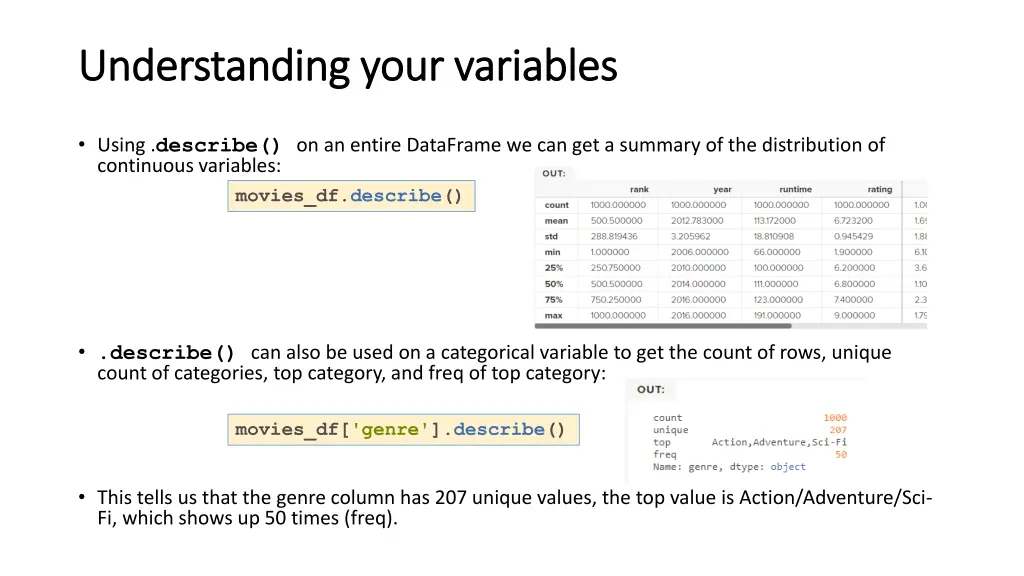 understanding your variables understanding your