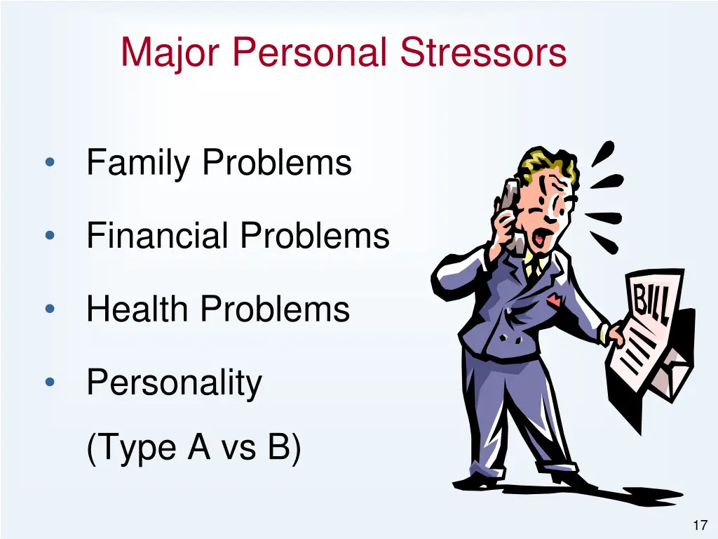 major personal stressors