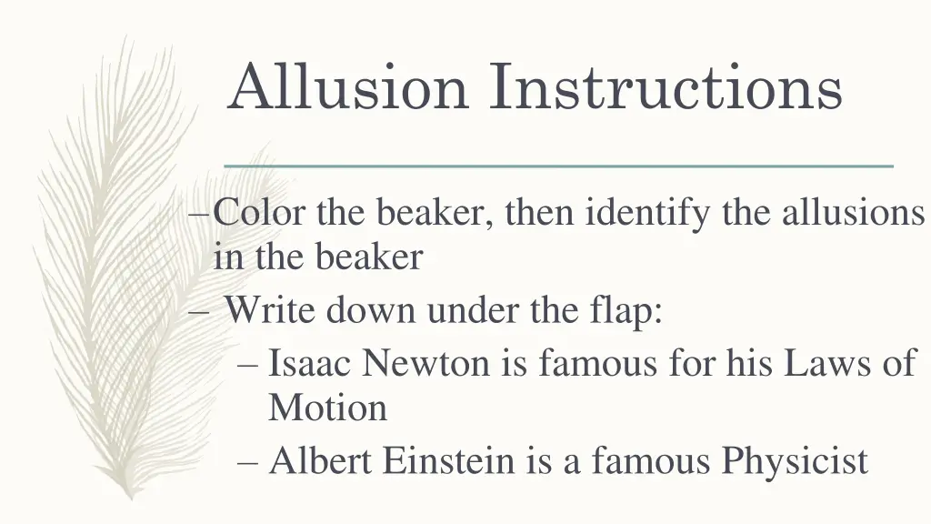 allusion instructions