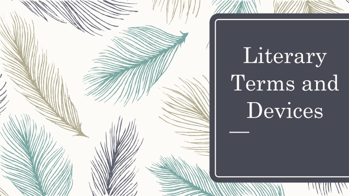 literary terms and devices