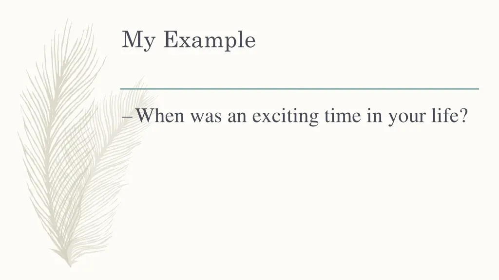my example