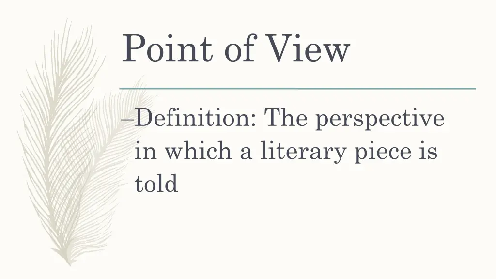 point of view