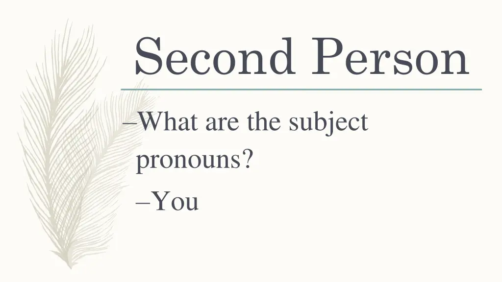 second person