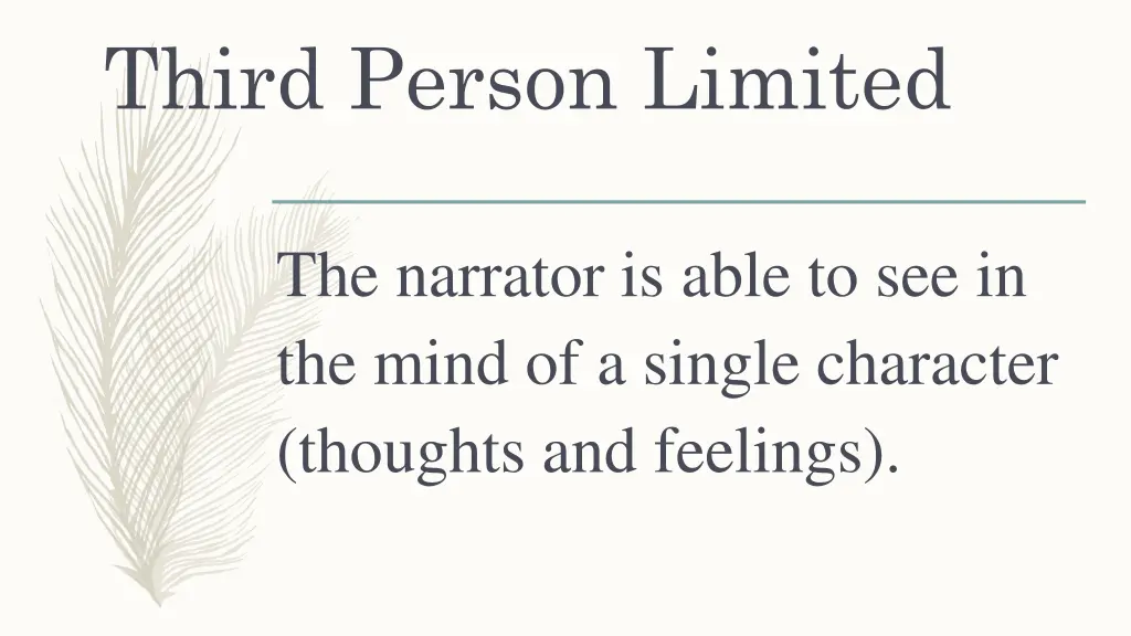 third person limited