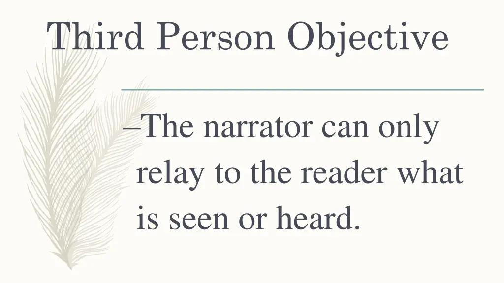 third person objective