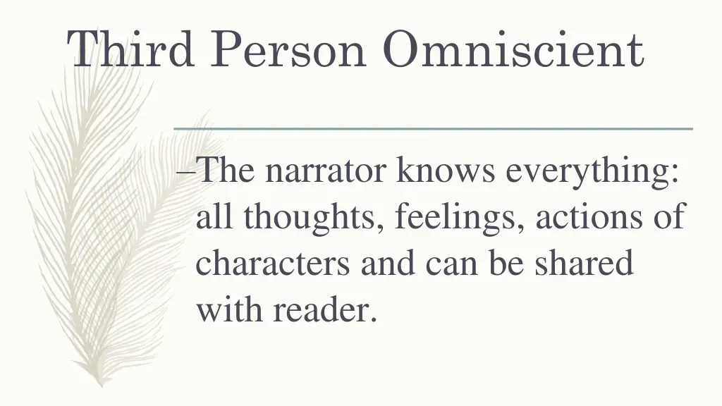 third person omniscient