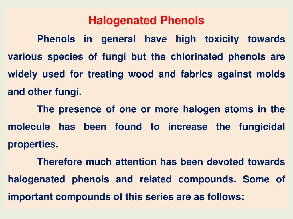 halogenated phenols
