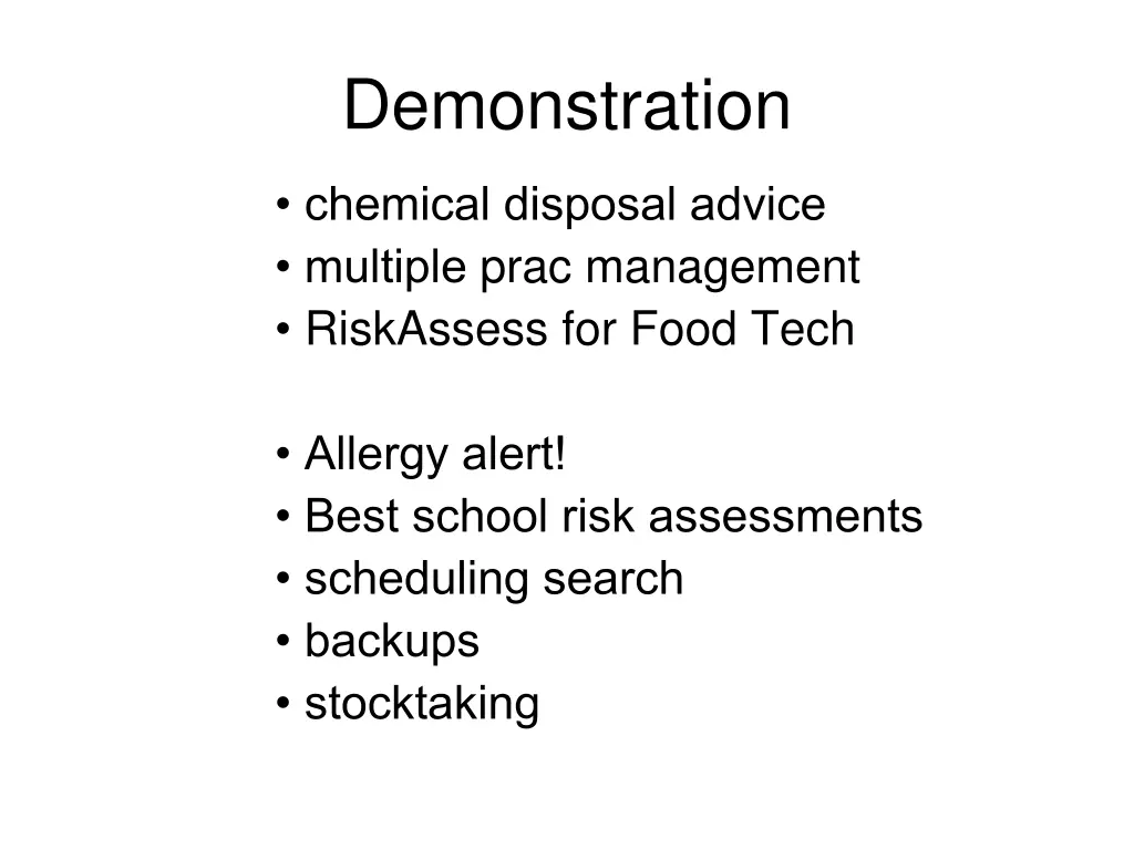 demonstration