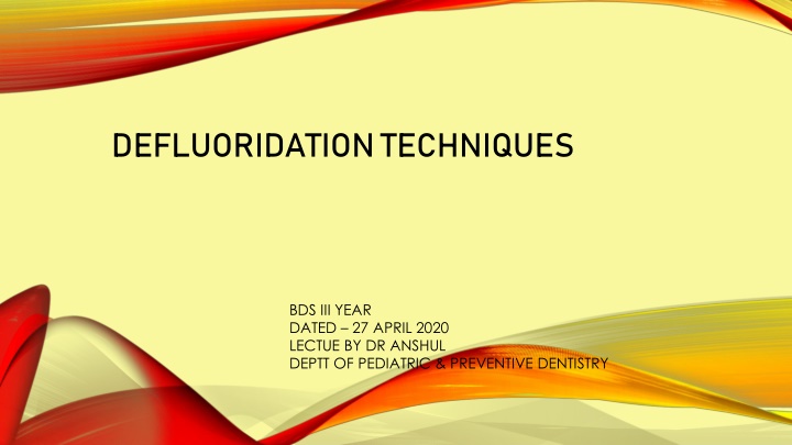 defluoridationtechniques