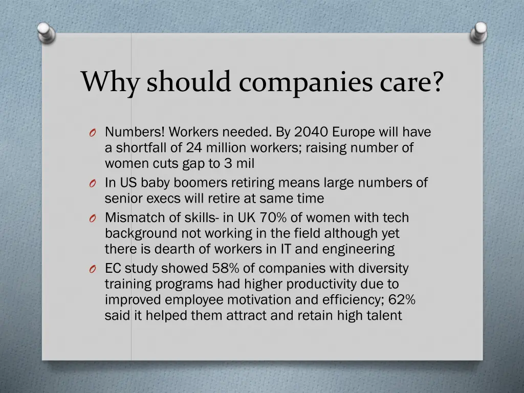 why should companies care 1