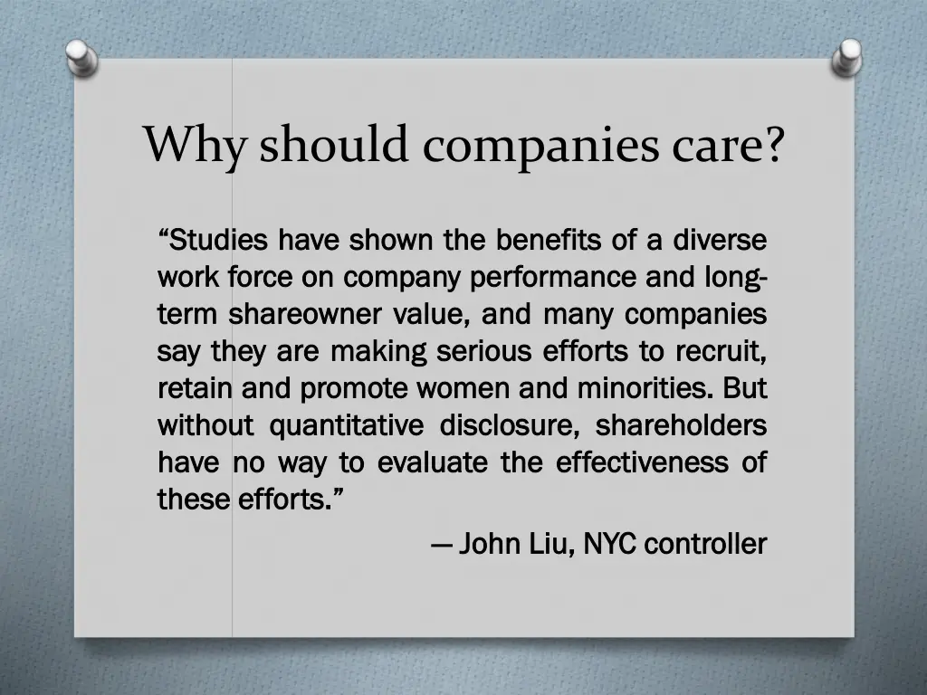 why should companies care