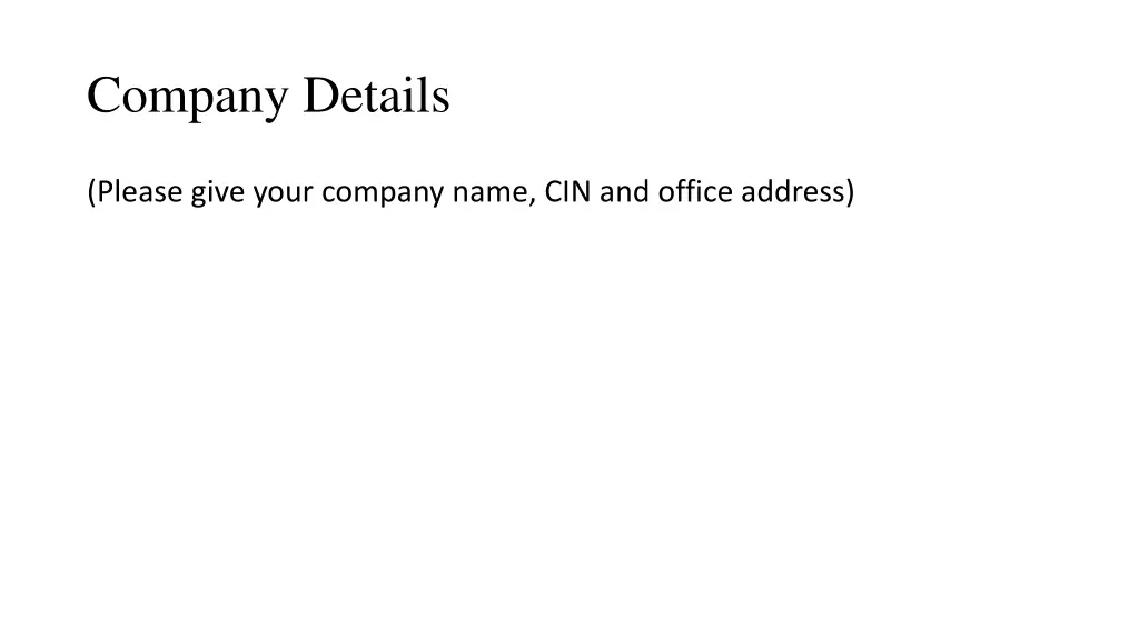 company details