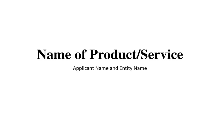 name of product service