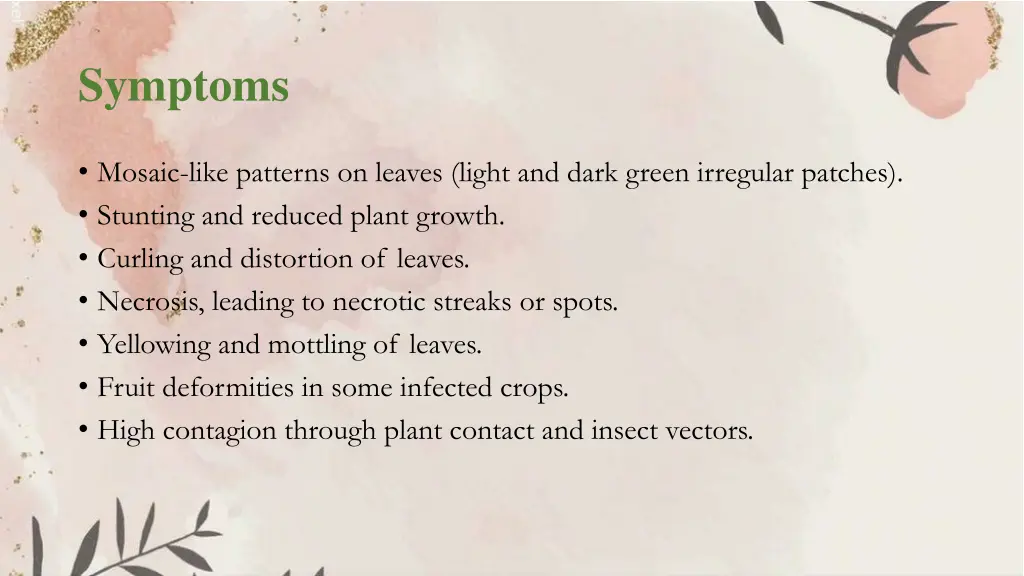 symptoms