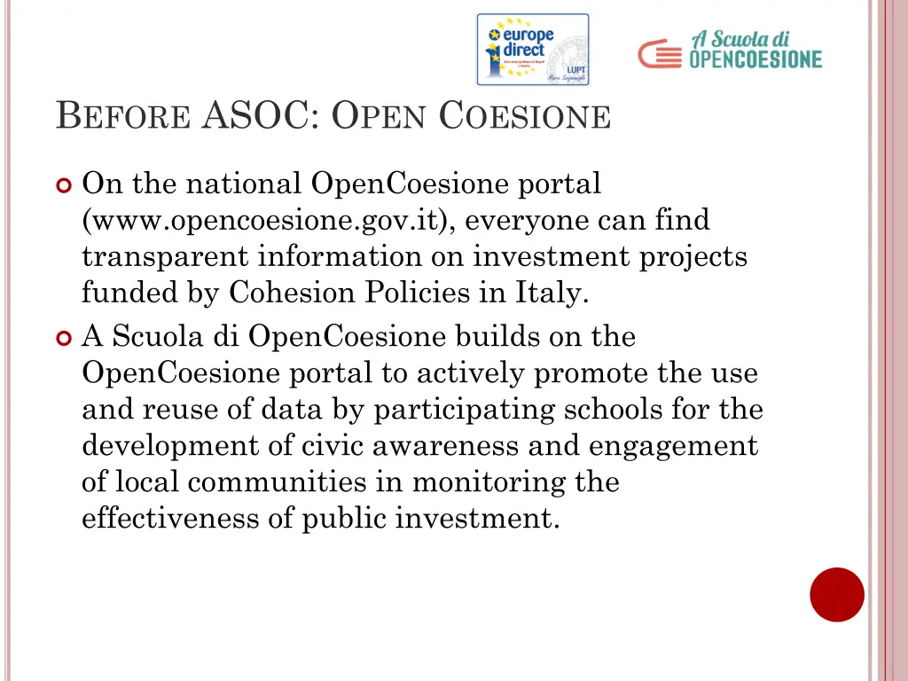 b efore asoc o pen c oesione