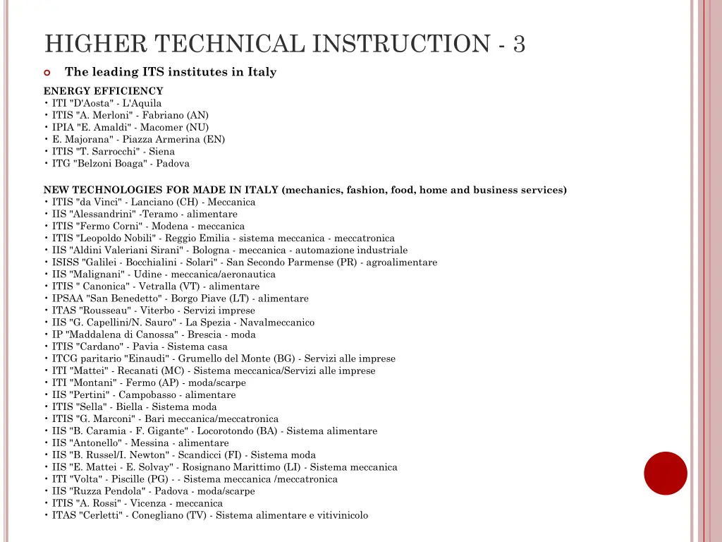 higher technical instruction 3