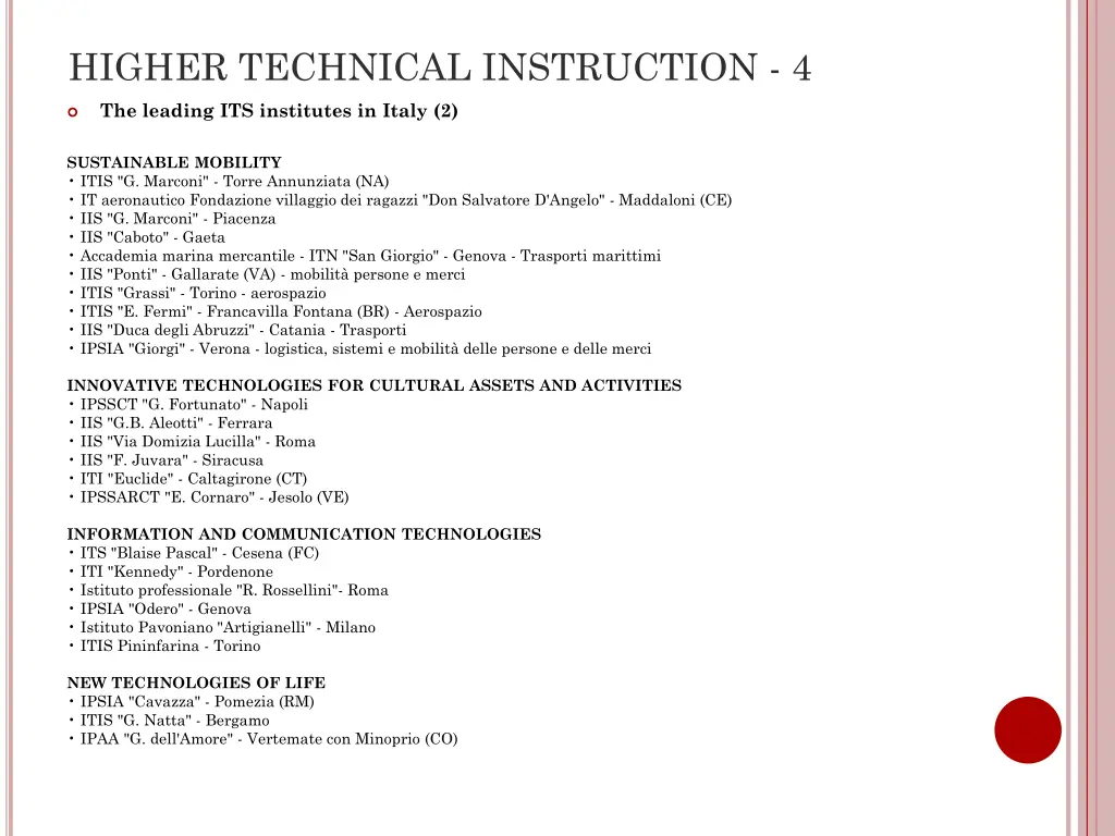 higher technical instruction 4