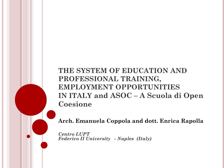 the system of education and professional training