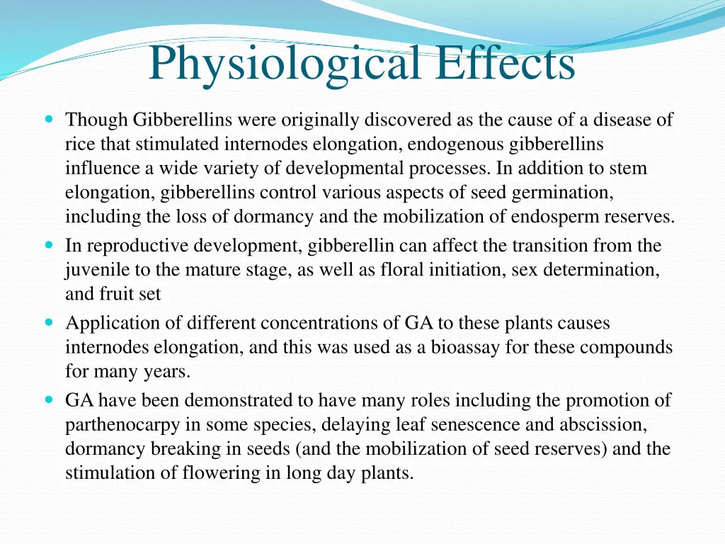 physiological effects