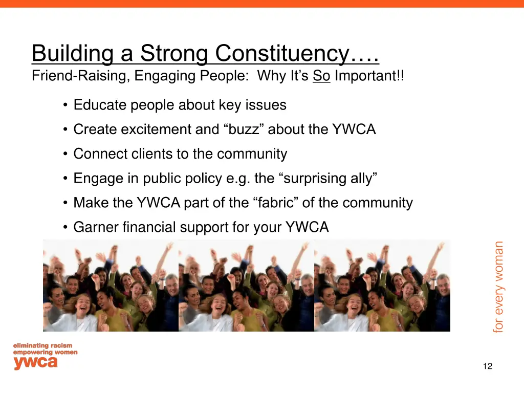 building a strong constituency friend raising