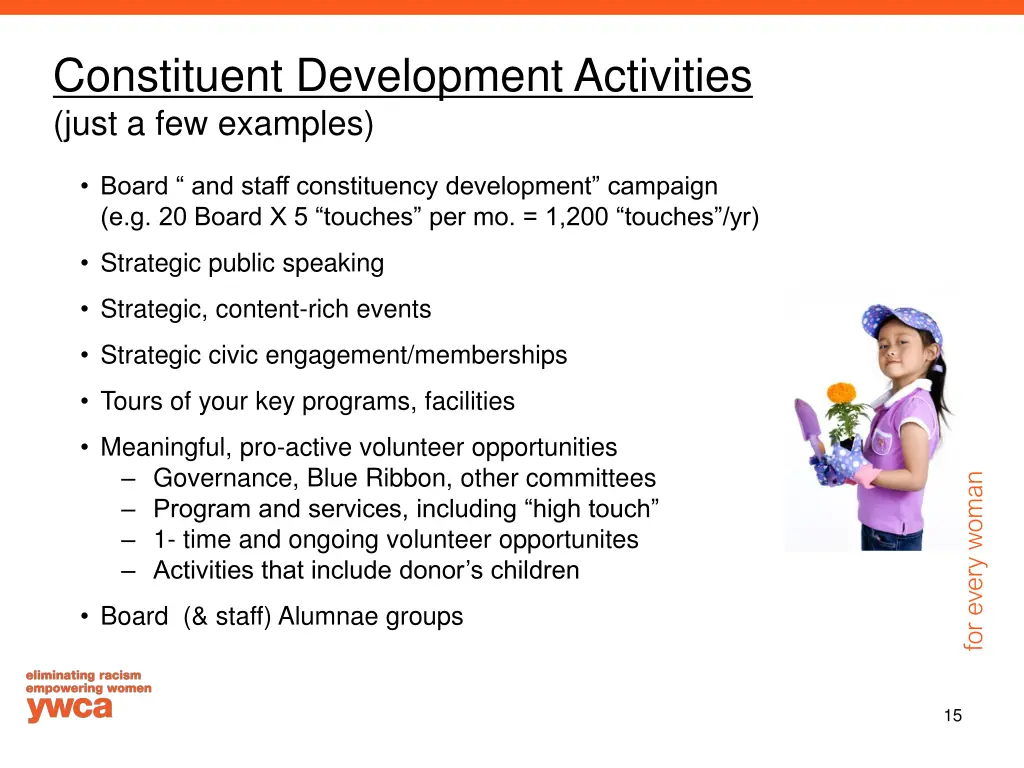 constituent development activities just