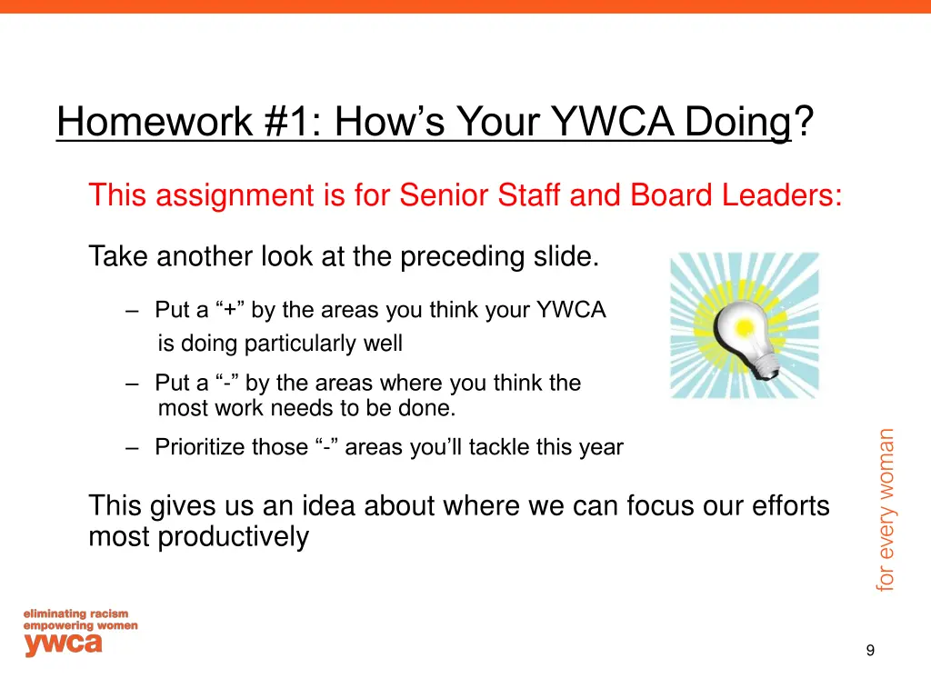homework 1 how s your ywca doing