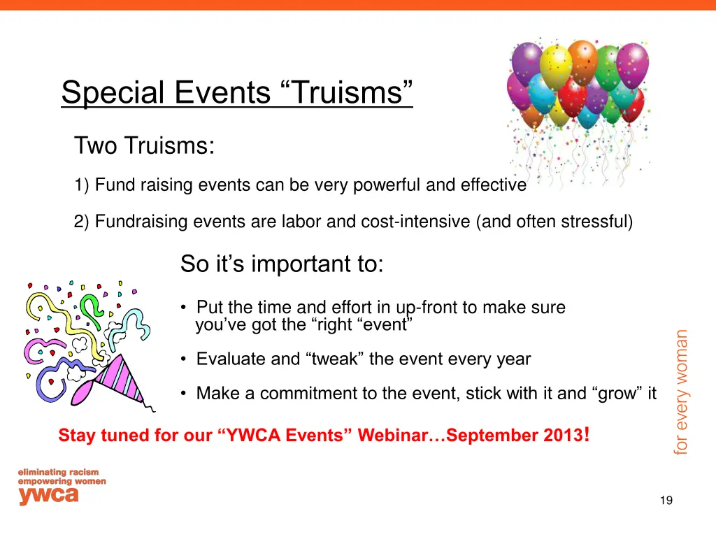 special events truisms