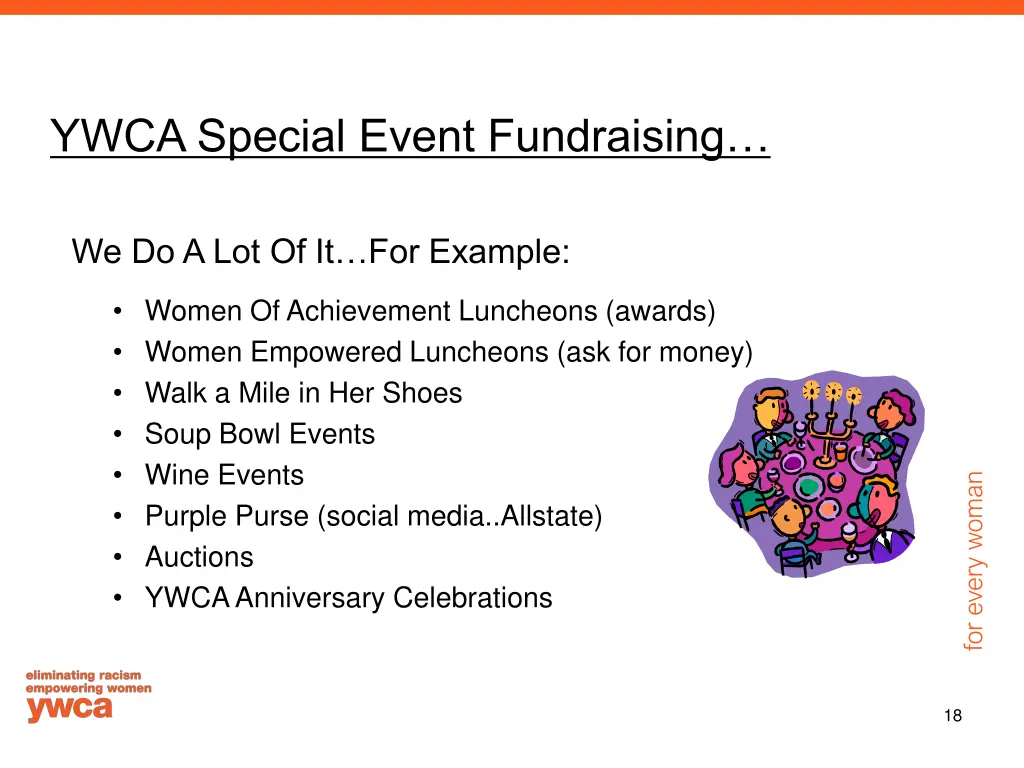 ywca special event fundraising