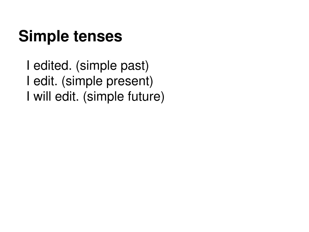 simple tenses 1