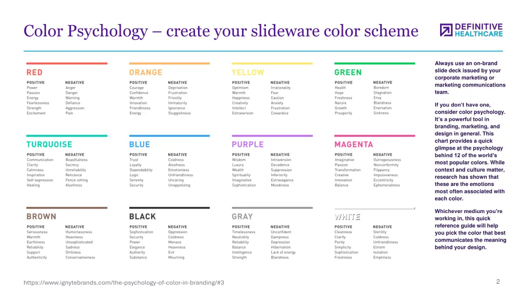color psychology create your slideware color