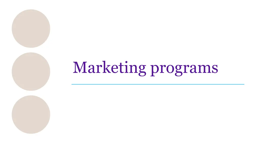marketing programs
